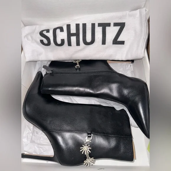 Schutz Clementine Nappa Leather Bootie - Picture 6 of 12